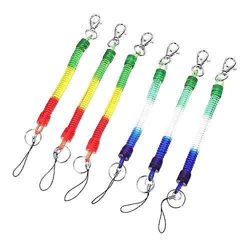 WRITWAA 6stücke Einziehbare Schlüsselkette Aus TPU Mit Telefon Karabiner Verschluss Für Schlüsselbund Outdoor Reisen Und Alltag Für Männer Frauen WRITWAA 6stücke Einziehbare Schlüsselkette Aus TPU Mit Telefon Karabiner Verschluss Für Schlüsselbund Outdoor Reisen Und Alltag Für Männer Frauen von WRITWAA