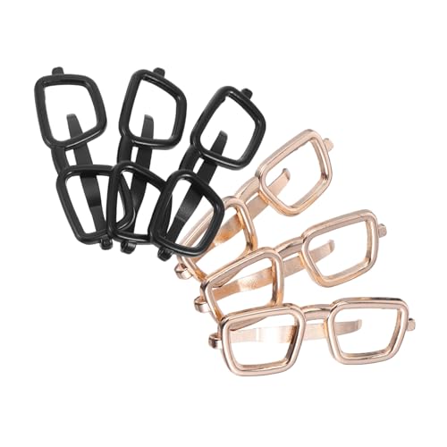 WRITWAA 6 Stück Herren Business Krawattenklammern Brillenform Metall Krawattenhalter für Anzughemden Minimalistisches Design Stabiler Halt Kompakt für Meetings Interviews und von WRITWAA