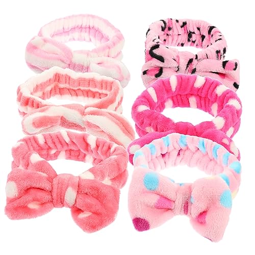 WRITWAA 6stücke Teiliges Stirnband Zum Waschen Von Gesicht Hautpflege-stirnbänder Elastische Haarbänder Korallenvlies-stirnbänder Für Frauen Und Mädchen Zum Duschen Baden Und von WRITWAA