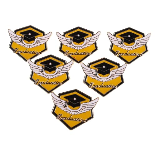 WRITWAA 6 Stück Niedliche Cartoon Abzeichen für Abschlussfeiern Accessoires für Hemden Jacken und Rucksäcke bei Akademischen Anlässen von WRITWAA