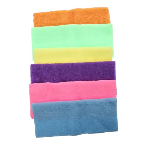 WRITWAA 6stücke Sechs Nylon-peeling-badetücher Nylon-rückenschrubbertücher Familien-badetücher Verschiedene Farben von WRITWAA