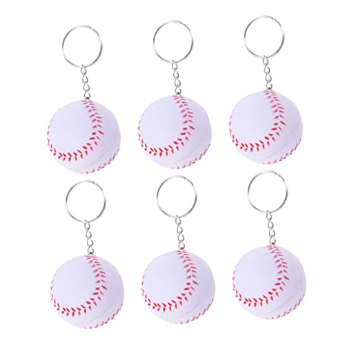 WRITWAA 6stücke Baseball Schlüsselanhänger Pu Schaum Softball Schlüsselanhänger Für Rucksack Taschen Und Sportdekoration Für Fans Und Sammlungen von WRITWAA
