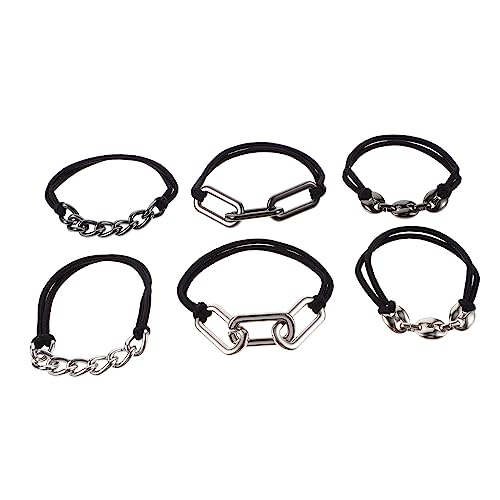 WRITWAA 6 Stück Teiliges Elastische Haargummis für Damen Haarbänder für Pferdeschwanz Sport und Freizeit Vielseitige Haaraccessoires von WRITWAA