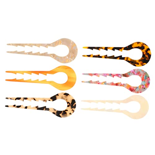 WRITWAA 6 Stück Teiliges Förmiges Haarnadelset aus Schildpatt Haarschmuck für Hochsteckfrisuren und Besondere Anlässe Haaraccessoire für Damen von WRITWAA