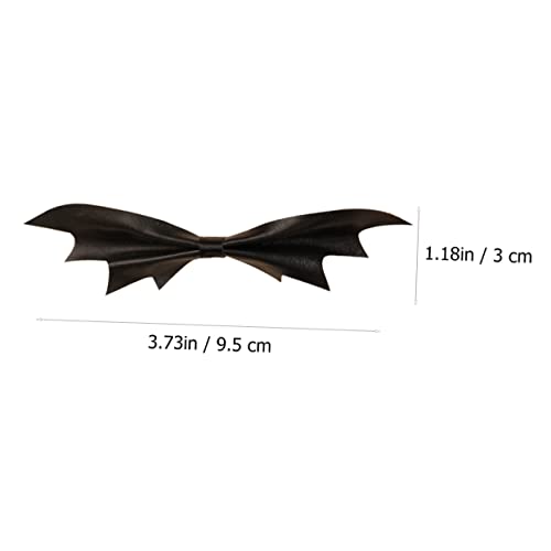 WRITWAA 6 Stück Teiliges Halloween Haarschmuck Fledermaus Haarnadeln Party Cosplay Kopfdekor für Mädchen Schwarzes Leder Fledermaus Design Geeignet für Dünnes und Dickes Haar von WRITWAA
