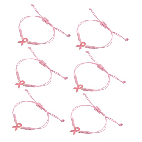 WRITWAA 6 Stück Teiliges Handgefertigter Geflochtener Armbänder für Frauen Verstellbar Inspirierende Awareness Schmuckstücke zur Gesundheitsförderung für Achtsame Freundinnen von WRITWAA