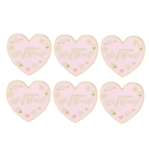 WRITWAA 6 Stück Teiliges Herzbroschen Langlebiger Legierung Emaillierte Anstecknadeln für Mäntel Schals Taschen Vielseitige Modeaccessoires Sicherer Verschluss für Alltag und Besondere von WRITWAA