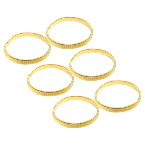 WRITWAA 6 Stück Teiliges Metallisches Herrenarmband Elastisch Verstellbar Rutschfest Ärmelhalter Modisches Armband für Männer und Frauen Goldener Manschettenbangle mit Einzigartigem von WRITWAA