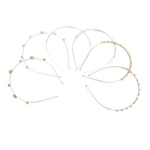 WRITWAA 6 Stück Teiliges Perlen Rhinestone Stirnband für Hochzeit Brautparty und Weihnachten Haaraccessoires für Damen für Verschiedene Frisuren und Anlässe von WRITWAA