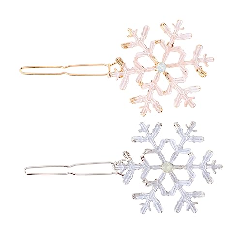 WRITWAA 6 Stück Teiliges Schneeflocken Haarspangen Weihnachts Haarschmuck Elegant Glänzend Damen Haarklammern Festlich für Alltag Masquerade Cosplay von WRITWAA