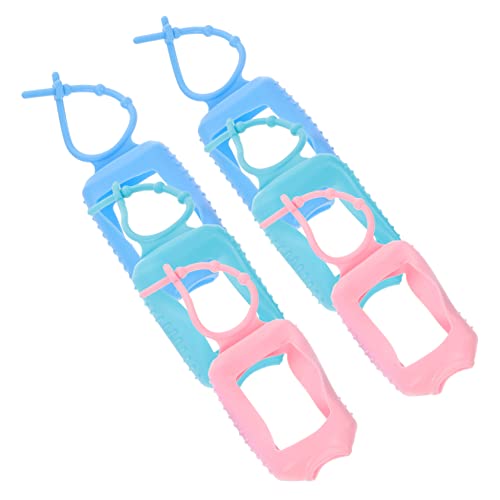 WRITWAA 6 Stücke Wiederverwendbare Silikon Flaschenhüllen für Reisen 50ml Ovale Halterung Multifunktionale Flaschenabdeckungen für Männer und Tragbar und Verschleißfest von WRITWAA