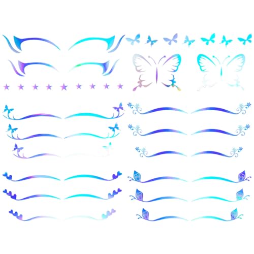 WRITWAA 6blätter Temporäre Eyeliner Aufkleber Selbstklebende Augen Make-up Decals Schmetterlings Lidschatten Applikationen Für Diy Kosmetik von WRITWAA