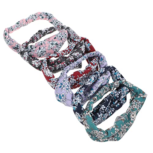 WRITWAA 6stücke Elastisches Stirnband Mit Blumenmuster Für Damen Sport-haarband Aus Atmungsaktivem Material Saugfähiges Workout-stirnband Für Yoga Und Laufen von WRITWAA