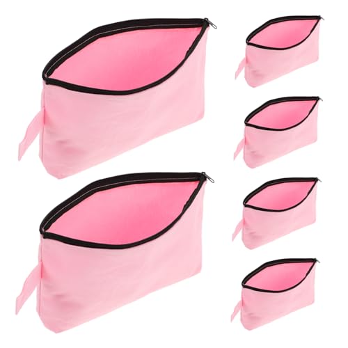 WRITWAA 6stücke Canvas Reisetasche Mit Reißverschluss Kosmetiktasche Aus Segeltuch Make-up-Organizer Kulturbeutel Bleistift-Aufbewahrungstasche Für Reisen Und Tägliche Nutzung von WRITWAA