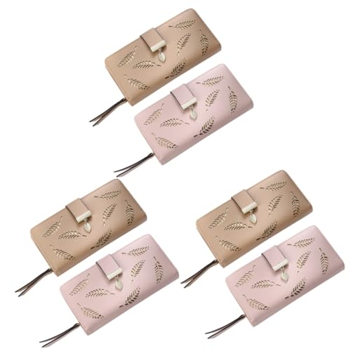 WRITWAA 6stücke Damen Geldbörse Lang Wallet Mit Kartenfächern Tragbare Handtasche Für Büro Schule Und Freizeit Stilvoll Und Praktisch von WRITWAA