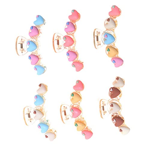 WRITWAA 6stücke Herzklemme Für Dünnes Haar Große Haarklemme Haarspange Haarklammern Für Kurzes Haar Haarklammern Für Dickes Haar in Herzform Für Frauen Für Mädchen von WRITWAA