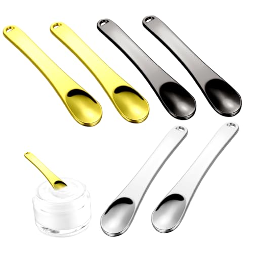WRITWAA 6stücke Kosmetikspatel Praktische Make-up Und Hautpflege Löffel Für Cremes Masken Und Lotionen Leicht Und Wiederverwendbar von WRITWAA