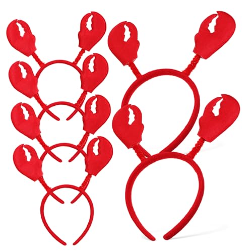 WRITWAA 6stücke Krabben-dekorations-stirnband Aus Leichtem Und Kunststoff Mit Verspieltem Hummer Und Krabben-design Für Themenpartys Cosplay-events Und Geburtstagsfeiern von WRITWAA