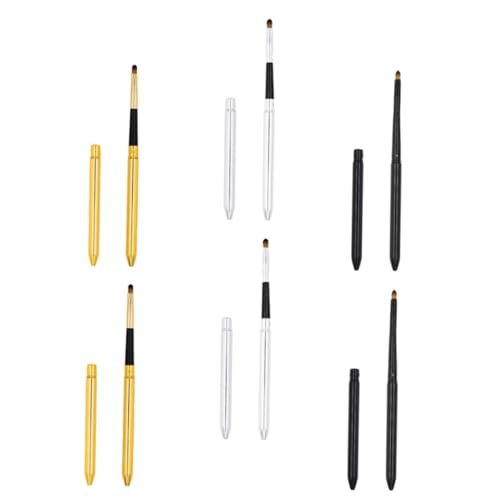 WRITWAA 6stücke Lippenstiftpinsel Aus Bionischer Wolle Lippenpinsel Zum Schminken Lippenmaskenpinsel Für Make-up Lidschatten-applikator Sanfte Borsten Für Pralles Lippen-ergebnis von WRITWAA