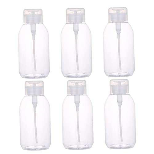 WRITWAA 6stücke Nagellackentferner Flasche Mit Pumpe Make-up Entferner Presse Flaschenbehälter Kosmetikentferner Leer Für Nagellackreinigerflüssigkeit von WRITWAA