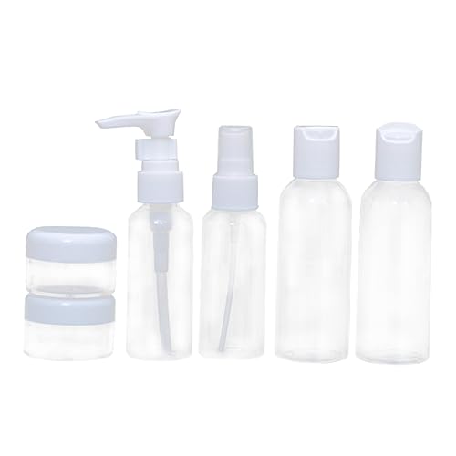 WRITWAA 6stücke Teiliges Reiseflaschen-set Mit Kleinem Trichter Und Löffel Auslaufsichere Sparflaschen Für Shampoo Lotion Und Toilettenartikel Wiederverwendbar Und Tragbar von WRITWAA