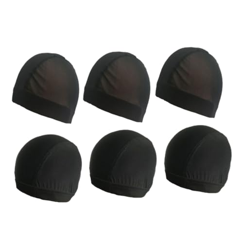 WRITWAA 6stücke U-förmige Haarnetz-kappen Für Perücken Elastische Schwimmhaube Für Frauen Geeignet Für Lange Kurze Glatte Und Lockige Haare Atmungsaktiv Und Dehnbar Schwarz von WRITWAA