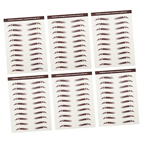WRITWAA 6stücke Wasserfeste Augenbrauen Aufkleber Falsche Augenbrauen Pflaster Natürliche Formung Aufkleber Für Make-up von WRITWAA