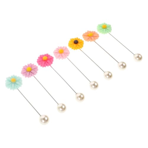 WRITWAA 7 Stück Feste Turbanschnalle Brosche Blumen Revers-blumennadel Blume Große Brosche Anstecknadeln Reversblumen Für Herrenanzüge Feste Stifte Anstecknadel Für Männer Plastik von WRITWAA