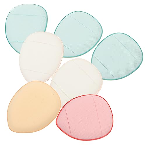 WRITWAA 7 Stück Fingertip Puff Beauty Makeup Puderquaste Mini Make Up Schwamm Wiederverwendbare Fingerquaste Flauschige Kleine Kissen Gesichts Make Up Pads Mini Zufällige Farbe von WRITWAA