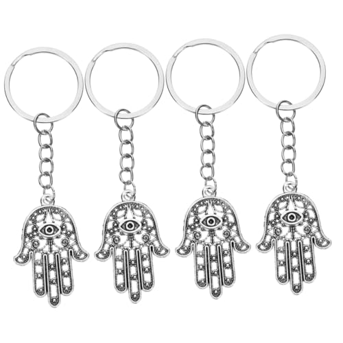 WRITWAA 8 STK Abschlussgeschenk Zauber des Bösen Blicks Auto-Gadgets Schlüsselanhänger des Bösen Blicks Autoanhänger Hamsa Hand Schlüsselanhänger Auto Schlüsselanhänger Metall von WRITWAA