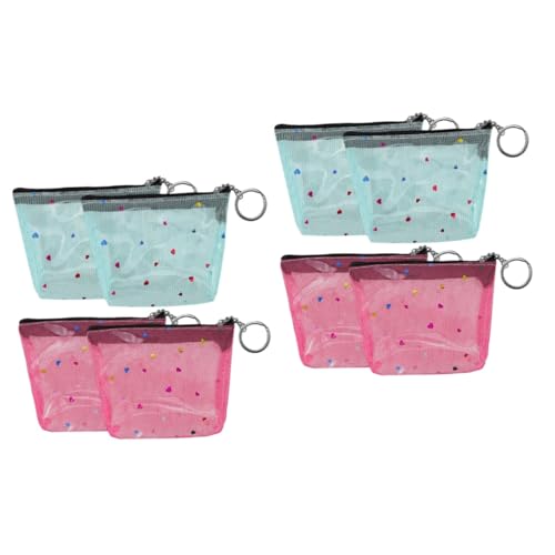 WRITWAA 8 STK Mini-Kosmetiktasche Brieftaschen für Frauen Geldbörse mit Schlüsselring Würfeltasche kleine damengeldbörse klar übersichtliche Brieftasche Frauen Kupplung Damen-Geldbörse PVC von WRITWAA