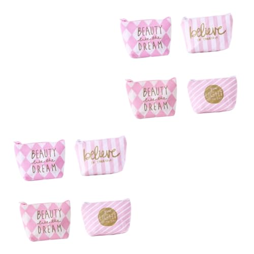 WRITWAA 8 STK Wechseltasche Storage Pockets Storage Bags aufbewahrungstüten damenbörse Taschenzubehör für Handtaschen tragbare Geldbörse Mini-Geldbörse Wechselgeldbeutel aus Segeltuch Rosa von WRITWAA