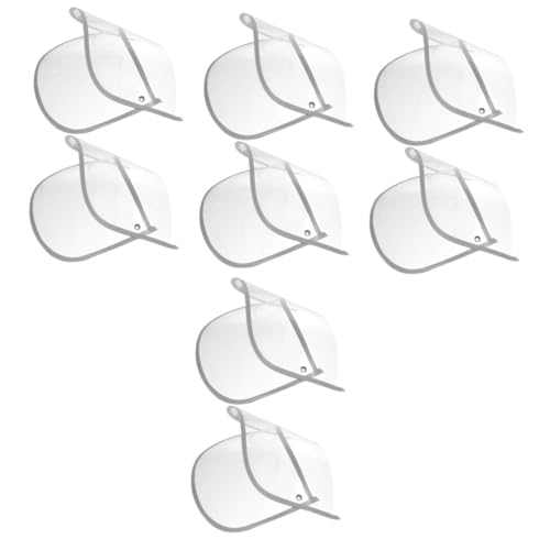 WRITWAA 8 Stk Regenmantelzubehör Regenjacke Transparenter Regenmantel-hutschild Gesichtsschutzschild Für Regenmantelmütze Regenmantel-hut-gesichtsschutz Regenmantel-zubehör Plastik von WRITWAA