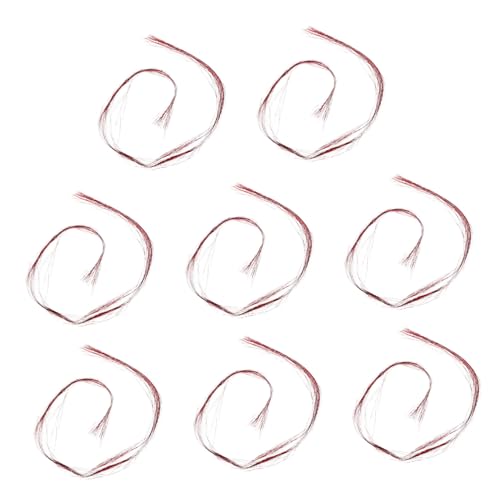 WRITWAA 8 Stück Haarseil Geflochtenes Seil Zöpfe Zubehör Mädchen Haarschmuck Flechtschnur Weihnachten Flechten Haare Flechtseil Haarschmuck Haargummis Rot von WRITWAA