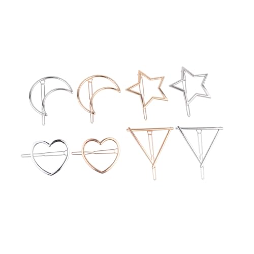 WRITWAA 8 Stück Haarspangen Haarschmuck Bobby Pins Glitzernde Haarspangen Für Frauen Haarklammern Haarnadeln Aus Legierung Haarschmuck Für Geometrische Haarnadeln von WRITWAA