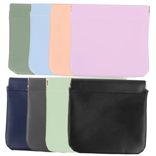 WRITWAA 8 Stück Kosmetiktasche tragbar im Freien Reisen Make-up-Reise-Organizer-Tasche groß Klare Reise-Kulturtasche kosmetikbeutel Lippenmaske Reisebeutel Lippenstift-Abdeckung PU-Leder von WRITWAA