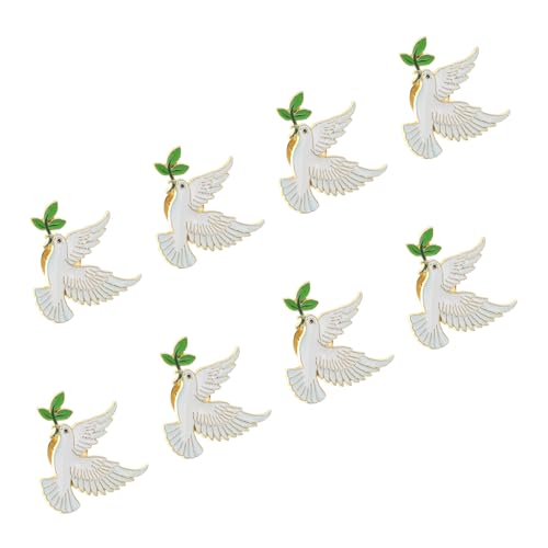 WRITWAA 8 Stück Teiliges Friedens Tauben Broschen Metall Leichte Polierte Anstecknadeln für Jacken Kleider Anzüge Vielseitige Kleidung Deko Eleganter Vintage Look von WRITWAA