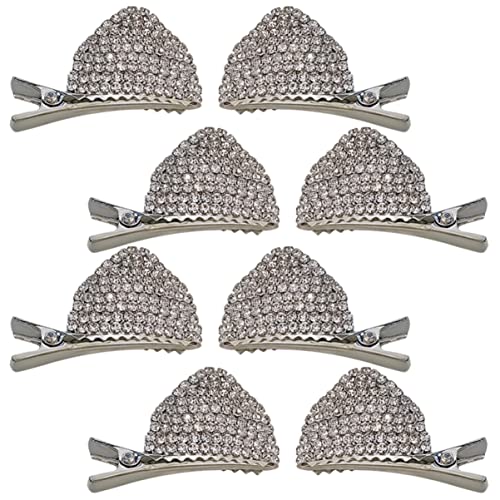 WRITWAA 8 Stück Teiliges Halloween Haarspangen mit Katzenohren und Strass Haaraccessoires für und Mädchen um Halloween Look zu Vervollständigen von WRITWAA