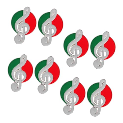 WRITWAA 8 Stück Teiliges Musiknote Broschen für Frauen Dekorative Anstecker für Kleidung Taschen Hüte Stilvolle Accessoires mit Klavier und Gitarmotiven von WRITWAA