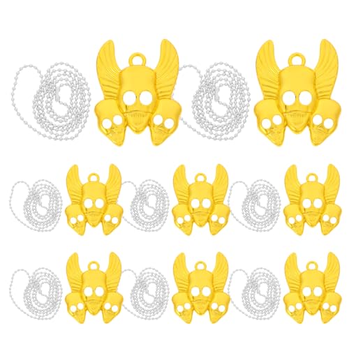 WRITWAA 8 Stück Teiliges Piratenschädel Gothic Schmuck für Partys und Besondere Anlässe Langlebiges und Sicheres Material Auffälliges Design für Damen und Herren von WRITWAA