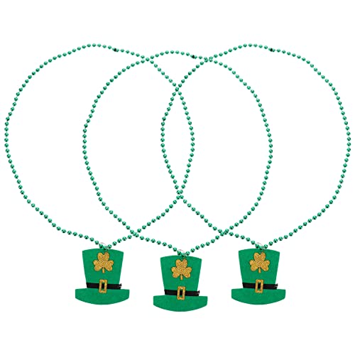 WRITWAA 9 Stk Klee-Halskette st patricks day decorations st. patricks day accessoires kreative Halsanhänger Grüne Hutkette eine Halskette Halsketten Perlen-Anhänger dekorative Halskette von WRITWAA