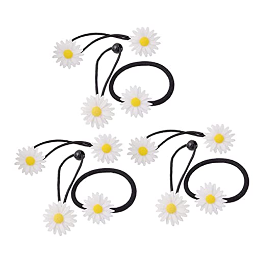 WRITWAA 9stücke Daisy Haaraccessoires Elastische Haargummis Für Pferdeschwanz Blumen-haarseile Für Mädchen Und Frauen Für Partys Schule Und Alltag von WRITWAA