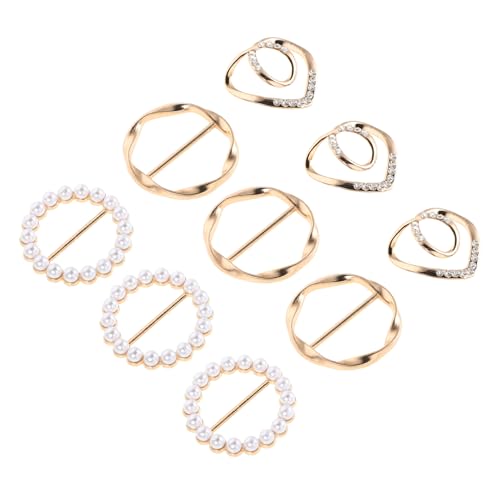 WRITWAA 9 Stück Teiliges Kleidung Clips für T Shirts und Schals Stilvolle Befestigung mit Robustem Metallverschluss für Goldfarbene und Modisches Design von WRITWAA