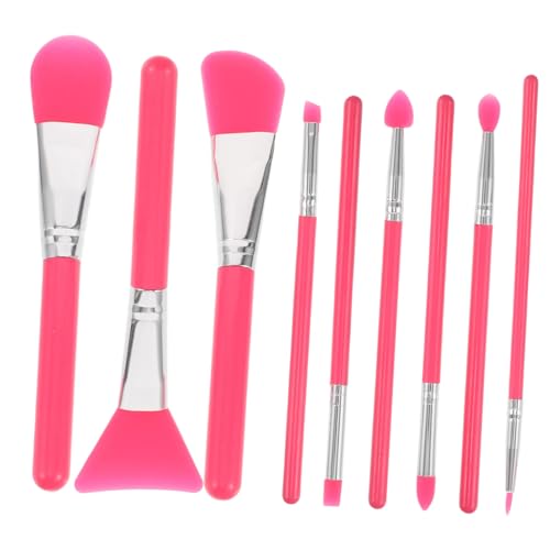 WRITWAA 9 Teiliges Make Up Pinsel Set Make Up Pinsel Weicher Gesichtspinsel Aus Silikon Beauty Tools Wiederverwendbarer Make Up Lidschatten Applikatorpinsel Make Up von WRITWAA