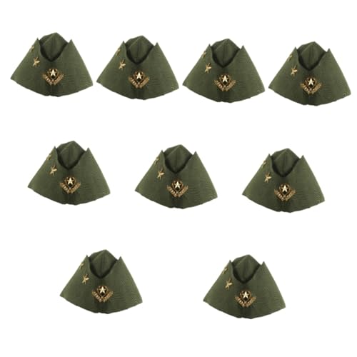 WRITWAA 9St Baskenmützen segelhut herrenmütze Gemütlicher Hut Armee Grün Hut Herrenhut Seemannsmütze Marinekostüm für Herren hut herren kleider Stewardess-Bootsmütze Matrosen-Tanzhut Green von WRITWAA