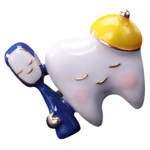 WRITWAA Ästhetische Zahn Brosche Pin aus Emaille Langlebig Vielseitig für Kleidung Rucksäcke Hüte Geeignet für Erwachsene Modisches Accessoire und Geschenkidee von WRITWAA