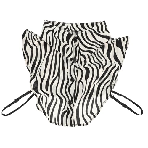 WRITWAA Falsche Kragen Abnehmbar Für Damen Baumwolle Fake Hemdkragen Mit Zebra Muster Für Verschiedene Anlässe Und Formelle Gelegenheiten von WRITWAA
