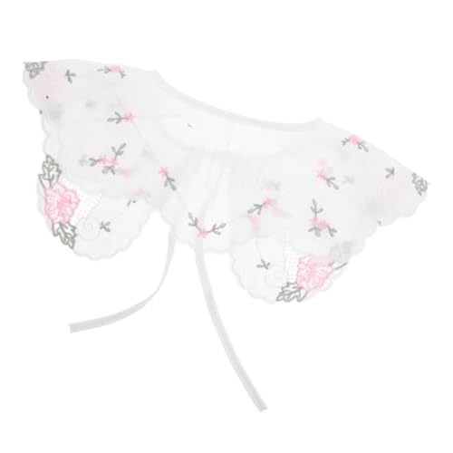 WRITWAA Abnehmbarer Bestickter Spitzen Damenkragen Dekorativer Kleiner Fake kragen Weiches Material Vielseitig Kombinierbar für Formelle und Freizeit Outfits Modisches von WRITWAA