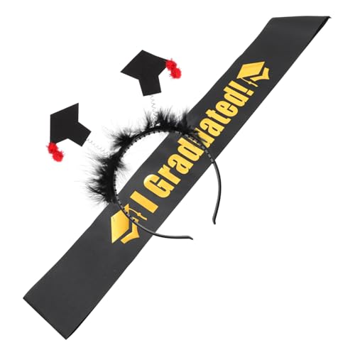 WRITWAA Abschlusskappe Stirnband Mit Schärpe Für Partys Dekoration Und Cosplay Leicht Und Langlebig Für Abschlussfeier von WRITWAA