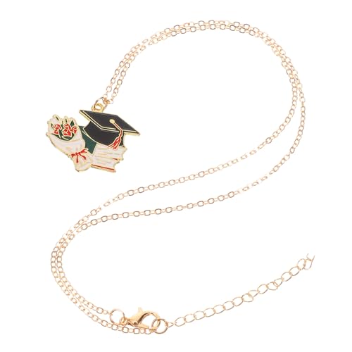 WRITWAA Abschlusskette Grün Stilvolle Halskette mit Akademischem Hut für Abschlussfeier zur Graduierung Erinnerungsstück für Frischgebackene Absolventen von WRITWAA